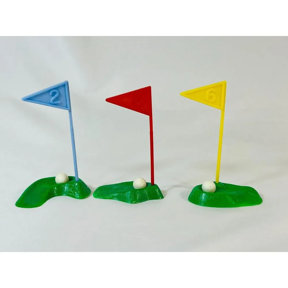 Vintage 1974 Wilton Golf Cake Decorating Accessories Club Flag Golfer